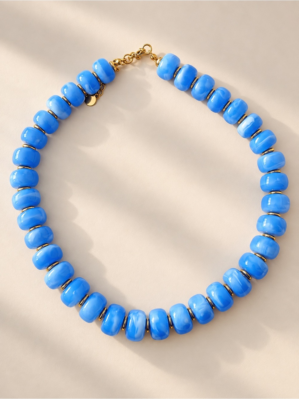 Sky Blue Beaded Necklace